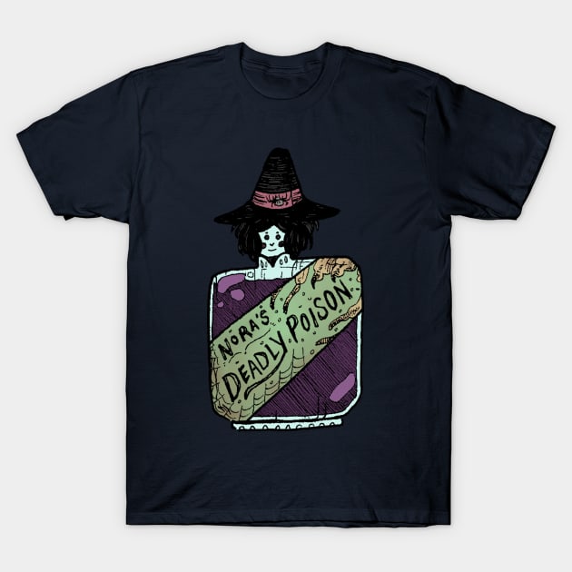 Nora's Deadly Poison Bottle T-Shirt by Ballyraven